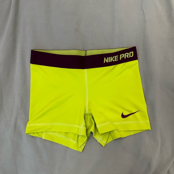 Nike Dri-Fit spandex shorts neon color - Picture 1 of 2